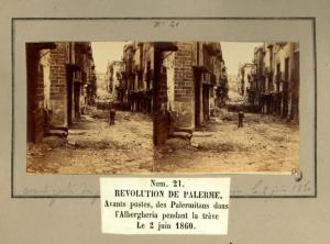 Spedizione dei Mille - Rivoluzione di Palermo - Quartiere dell'Albergheria - Palermitani durante la tregua