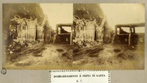 Spedizione dei Mille - Assedio di Gaeta - Cappella distrutta dalle bombe