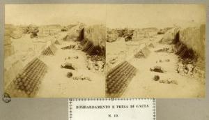 Spedizione dei Mille - Assedio di Gaeta - Postazioni di bombardamento - Postazione della batteria Conga - Cadaveri