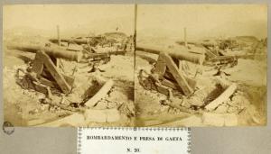 Spedizione dei Mille - Assedio di Gaeta - Postazioni di bombardamento - Cadaveri