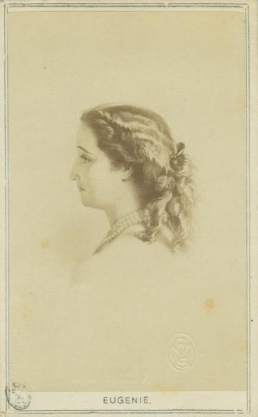 Disegno - Ritratto femminile - Eugenia di Montijo Imperatrice di Francia
