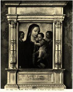 Dipinto - Bergognone - Madonna con Bambino e due angeli - Milano - Museo Poldi Pezzoli