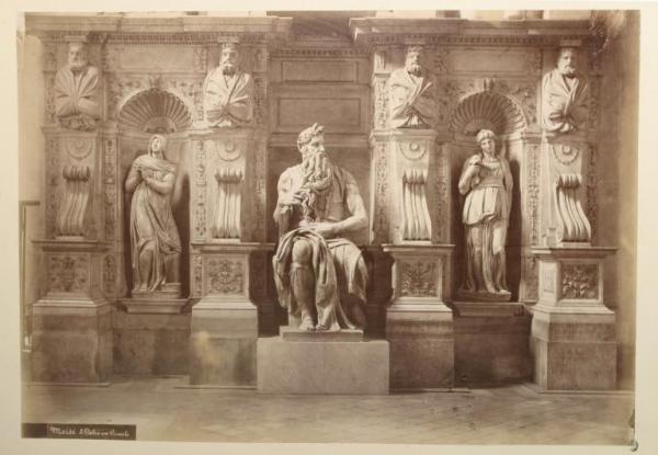 Monumento funebre - Mausoleo di Giulio II - Statua del Mosé - Michelangelo Buonarroti - Roma - Chiesa di San Pietro in Vincoli - Transetto destro