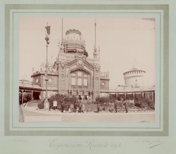 Milano - Esposizioni Riunite del 1894 - Castello Sforzesco - Facciata