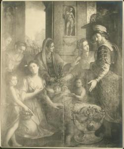 Milano - Castello Sforzesco. Civici Musei, Pinacoteca, Paolo Camillo Landriani, Il miracolo delle api, olio su tela (XVI sec.).