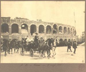 Verona - Vittorio Emanuele III in carrozza