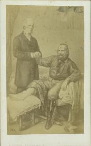 Dipinto - Ritratto maschile - Giuseppe Garibaldi ferito alla gamba accanto al medico