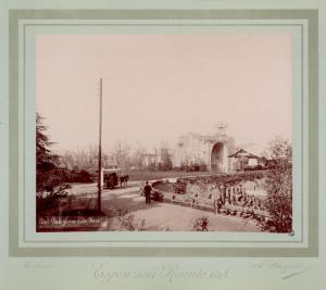 Milano - Esposizioni Riunite del 1894 - Castello Sforzesco - Rivellino di Porta Vercellina - Padiglione della Pace