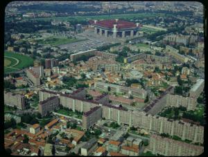 Milano. Quartiere S. Siro. Panorama. Veduta aerea.