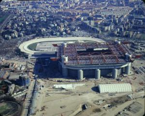 Milano. Stadio Meazza. Veduta aerea.