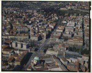 Bergamo. Città bassa. Veduta aerea.