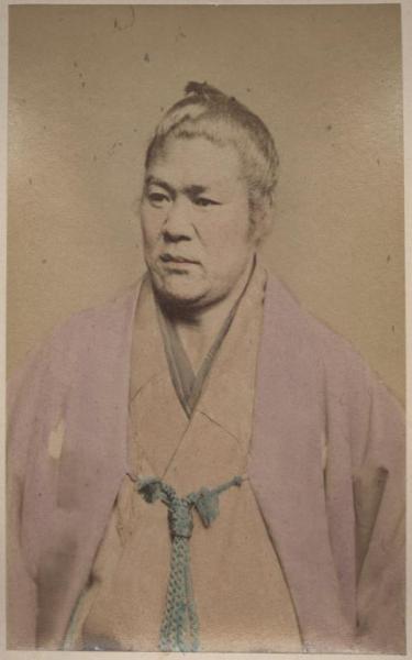 Ritratto maschile - Uomo giapponese in abiti tradizionali - Bushi - "Fuzoku"
