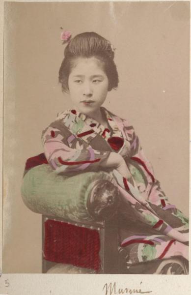 Ritratto femminile - Donna giapponese in Kimono - Geisha - "Bijin"