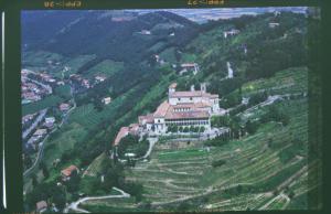 Monte Orfano. Chiesa Santo Stefano. Veduta aerea.