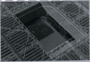 Milano. Stadio Meazza. Campo da gioco. Veduta aerea.