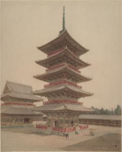 Giappone - Osaka - Tempio di Tennoji - Pagoda - "Meisho"