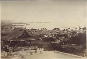 Giappone - Otsu - Lago Biwa - Tempio Miidera - Veduta del lago e della città - "Meisho"
