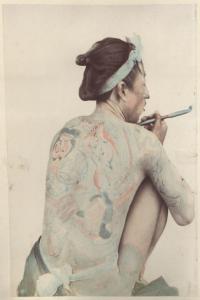 Ritratto maschile - Uomo giapponese tatuato - Horimono - "Fuzoku"