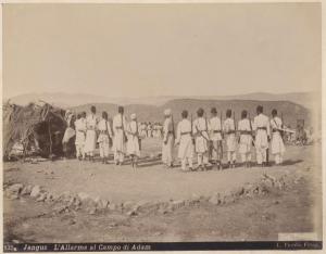 Eritrea - Jangus - Campo di Adam - Truppe abissine armate in allarme
