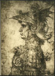 Disegno - Il condottiero - Leonardo da Vinci - Londra - British Museum - inv. 1895,0915.474
