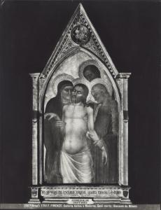 Dipinto - Cristo in pietà tra la Madonna, Santa Maria Maddalena e S. Giovanni Evangelista - Giovanni da Milano - Firenze - Galleria dell'Accademia