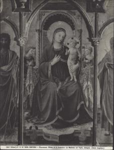 Trittico dipinto - Madonna con Bambino e Santi (particolare) - Luca Signorelli - Cortona - Chiesa di S. Domenico