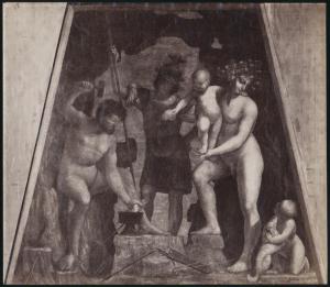 Dipinto murale - Venere nella fucina di Vulcano - Bernardino Luini - Parigi - Museo del Louvre (da Milano - Palazzo Rabia in Piazza San Sepolcro)
