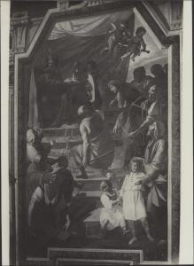 Dipinto murale - Cristo davanti a Pilato - Certosa di Pavia - Chiesa