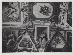 Dipinto murale - Santi e Angeli - Pietro Sorri - Certosa di Pavia - sacrestia nuova - Volta