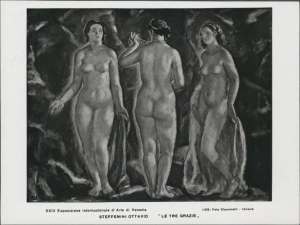 Dipinto - Le tre Grazie - Ottavio Steffenini - Venezia - XXIII Esposizione Internazionale d'Arte