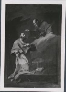 Dipinto - S. Francesco di Sales e S. Francesco di Paola - Domenico Pedrini - Pavia - Santuario di Santa Maria delle Grazie detto di S. Teresa