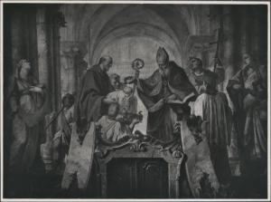 Dipinto murale - Episodio della storia della Corona Ferrea - Giovan Angelo Borroni - Monza - Duomo - Cappella del Rosario