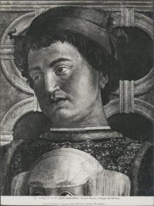 Dipinto murale - affresco - Mantova - Palazzo Ducale - Camera degli Sposi - Testa di Rodolfo Gonzaga - Andrea Mantegna