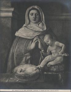 Dipinto - Madonna con Bambino e due colombe - Giovanni Cariani - Bergamo - Duomo