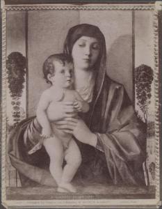 Dipinto - Madonna con Bambino detta Madonna degli alberetti - Giovanni Bellini - Venezia - Gallerie dell'Accademia