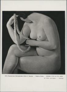 Dipinto - Donna con la collana - Guido Cadorin - Venezia - XVII Esposizione Internazionale d'Arte