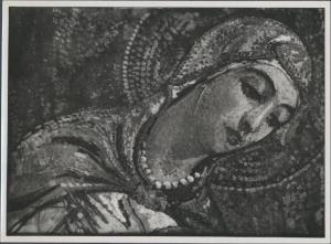 Dipinto - Bozzetto per la decorazione musiva dell'abside della cattedrale di S. Giusto a Trieste: Vergine - Guido Cadorin - Venezia