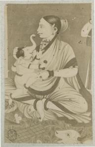 Dipinto - Parvati e Ganesh