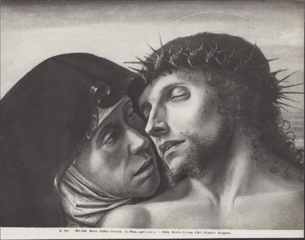 Dipinto - Pietà (particolare) - Giovanni Bellini - Milano - Pinacoteca di Brera