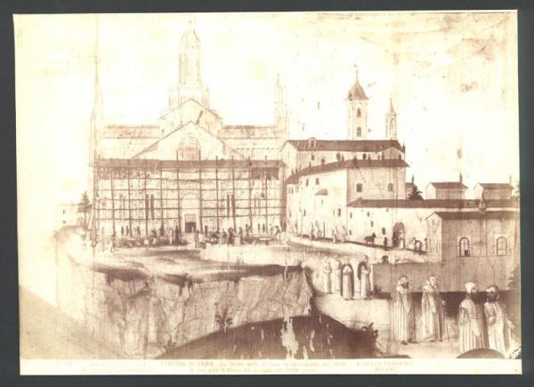 Dipinto - Bergognone e Macrino d'Alba - Cristo portacroce con Certosini - Pavia - Civici Musei del Castello Visconteo - Pinacoteca Malaspina
