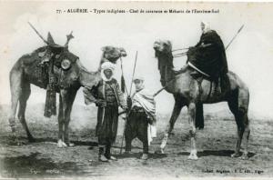 Algeria - Capo della carovana e Méharis dell' estremo sud