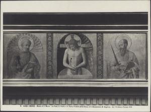 Predella dipinta - Cristo in pietà e santi (particolare di Cristo fra i SSan Pietro e Paolo) - Beato Angelico - Firenze - Museo di S. Marco