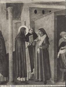 Predella dipinta - Episodio della vita di S. Domenico (particolare) - Beato Angelico - Cortona - Museo Diocesano già chiesa del Gesù