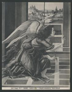Dipinto - Annunciazione (particolare dell'arcangelo Gabriele) - Sandro Botticelli - Firenze - Galleria degli Uffizi