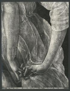 Dipinto - Allegoria della Primavera (particolare delle mani delle Grazie) - Sandro Botticelli - Firenze - Galleria degli Uffizi
