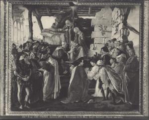 Dipinto - Adorazione dei Magi - Sandro Botticelli - Firenze - Galleria degli Uffizi