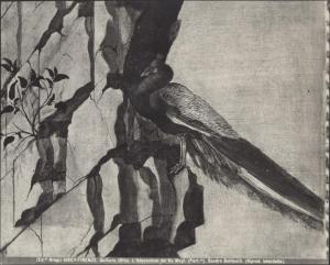 Dipinto - Adorazione dei Magi (particolare del pavone) - Sandro Botticelli - Firenze - Galleria degli Uffizi