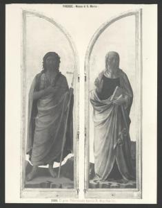 Sportelli di tabernacolo dipinto - S. Giovanni Battista e S. Marco Evangelista - Beato Angelico - Firenze - Museo di S. Marco