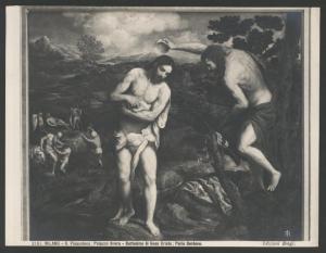 Dipinto - Battesimo di Cristo - Paris Bordone - Milano - Pinacoteca di Brera