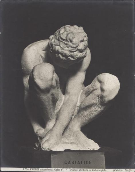 Calco di scultura - Cariatide di Michelangelo Buonarroti - Firenze - Galleria dell'Accademia